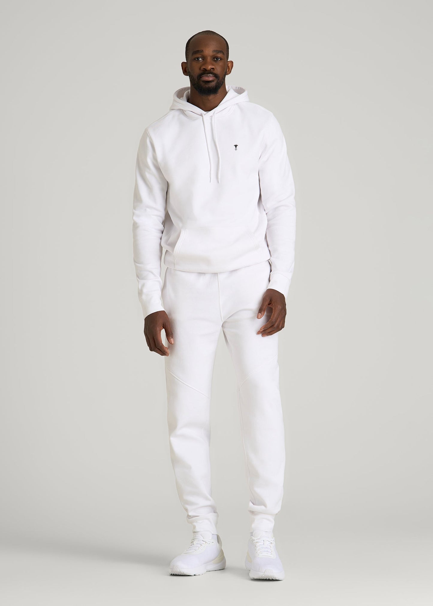 American Tall Men Core Motion Fleece Jogger for Tall Men in White