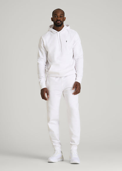 American Tall Men Core Motion Fleece Jogger for Tall Men in White