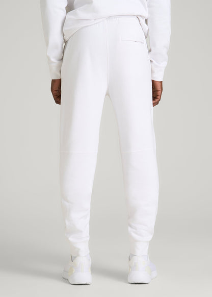 American Tall Men Core Motion Fleece Jogger for Tall Men in White