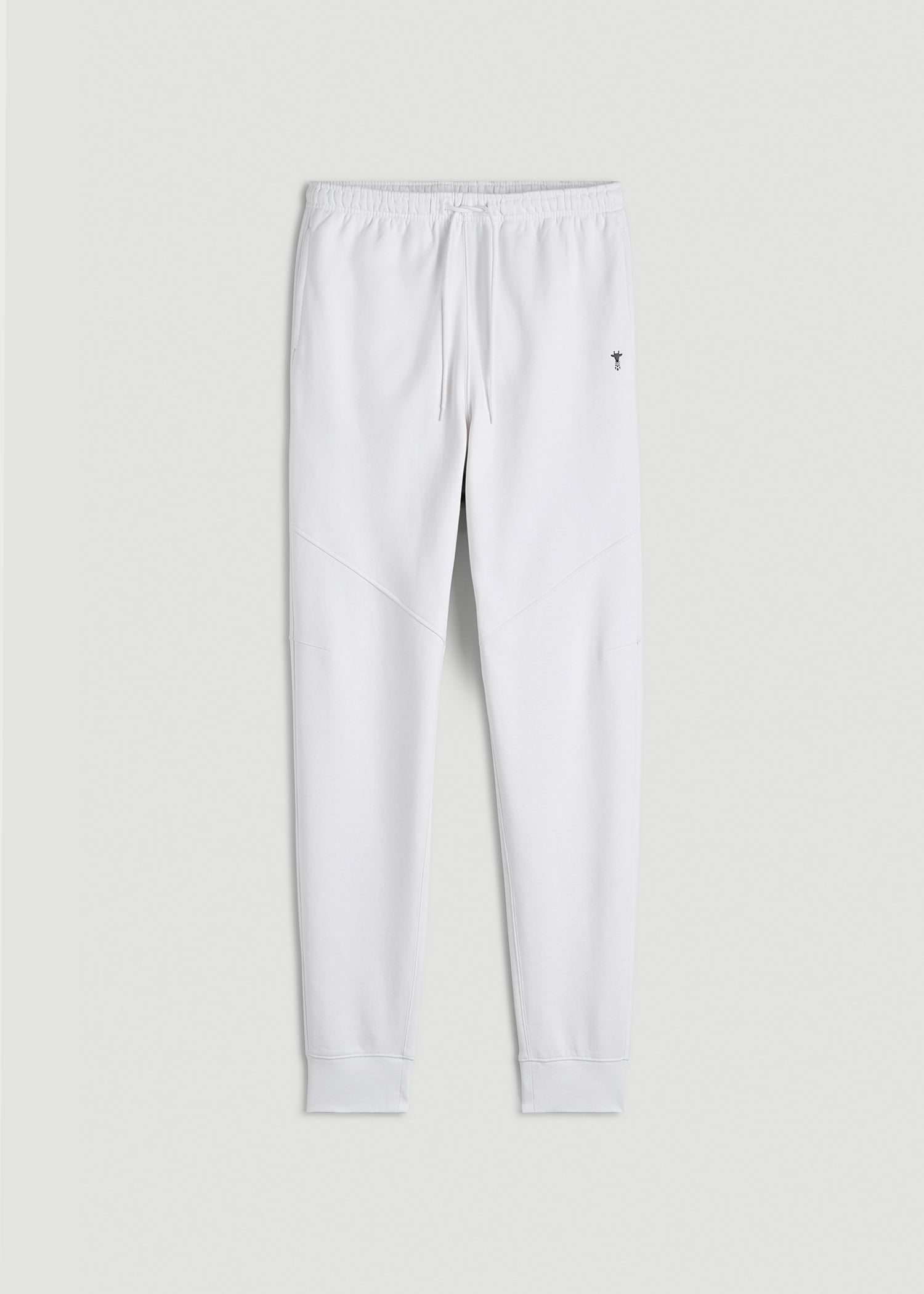 American Tall Men Core Motion Fleece Jogger for Tall Men in White
