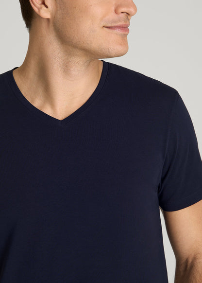 American Tall Men The Essential Modern Fit V-Neck Tee for Tall Men in Navy