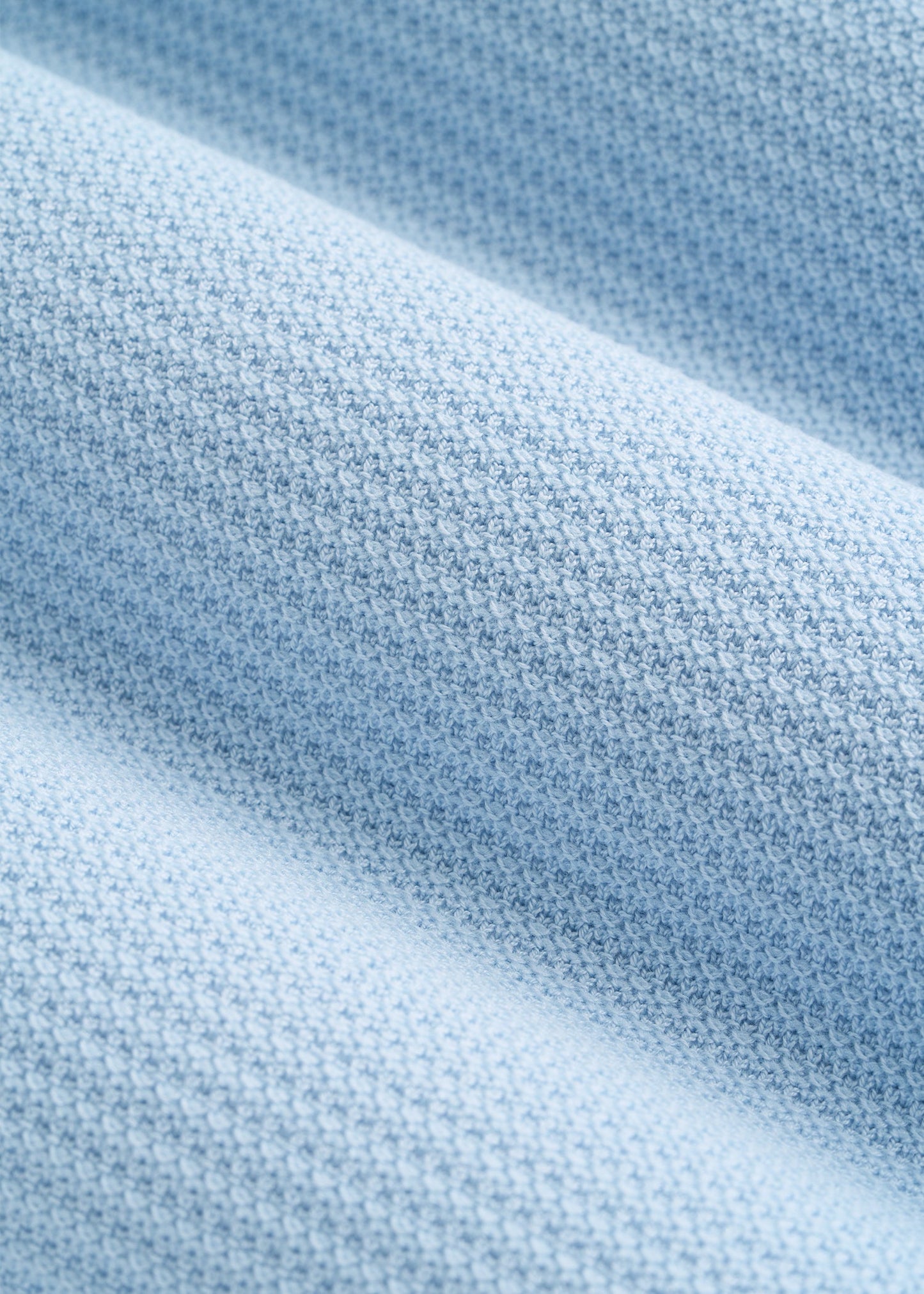 American Tall Men Braided Knit T-Shirt for Tall Men in Ice Blue