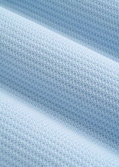 American Tall Men Braided Knit T-Shirt for Tall Men in Ice Blue