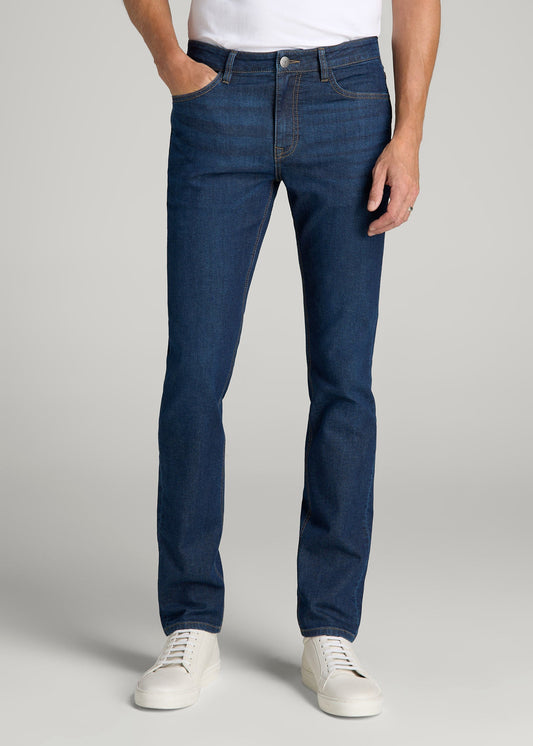 American Tall Men Dylan Slim Fit Fleeced Jeans for Tall Men in Colorado Blue Wash
