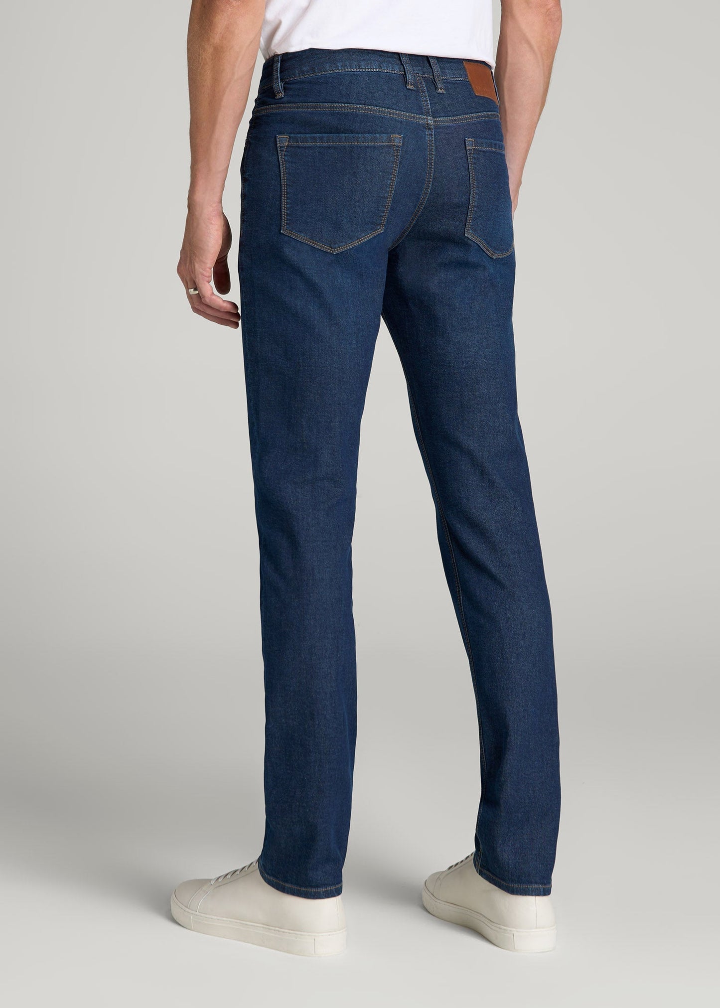 American Tall Men Dylan Slim Fit Fleeced Jeans for Tall Men in Colorado Blue Wash