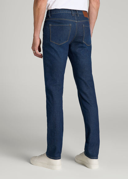 American Tall Men Dylan Slim Fit Fleeced Jeans for Tall Men in Colorado Blue Wash