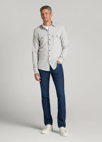 American Tall Men Dylan Slim Fit Fleeced Jeans for Tall Men in Colorado Blue Wash