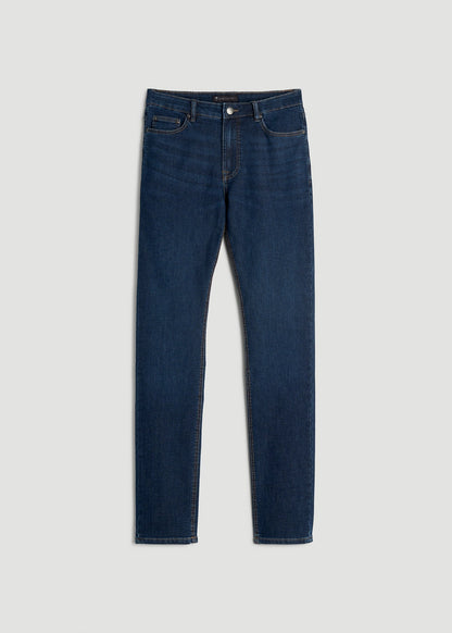 American Tall Men Dylan Slim Fit Fleeced Jeans for Tall Men in Colorado Blue Wash