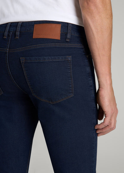 American Tall Men Dylan Slim Fit Fleeced Jeans for Tall Men in Rockies Blue