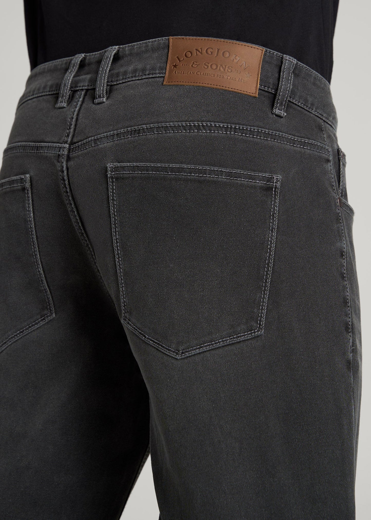 American Tall Men LJ&S TAPERED Jeans for Tall Men in Industrial Grey