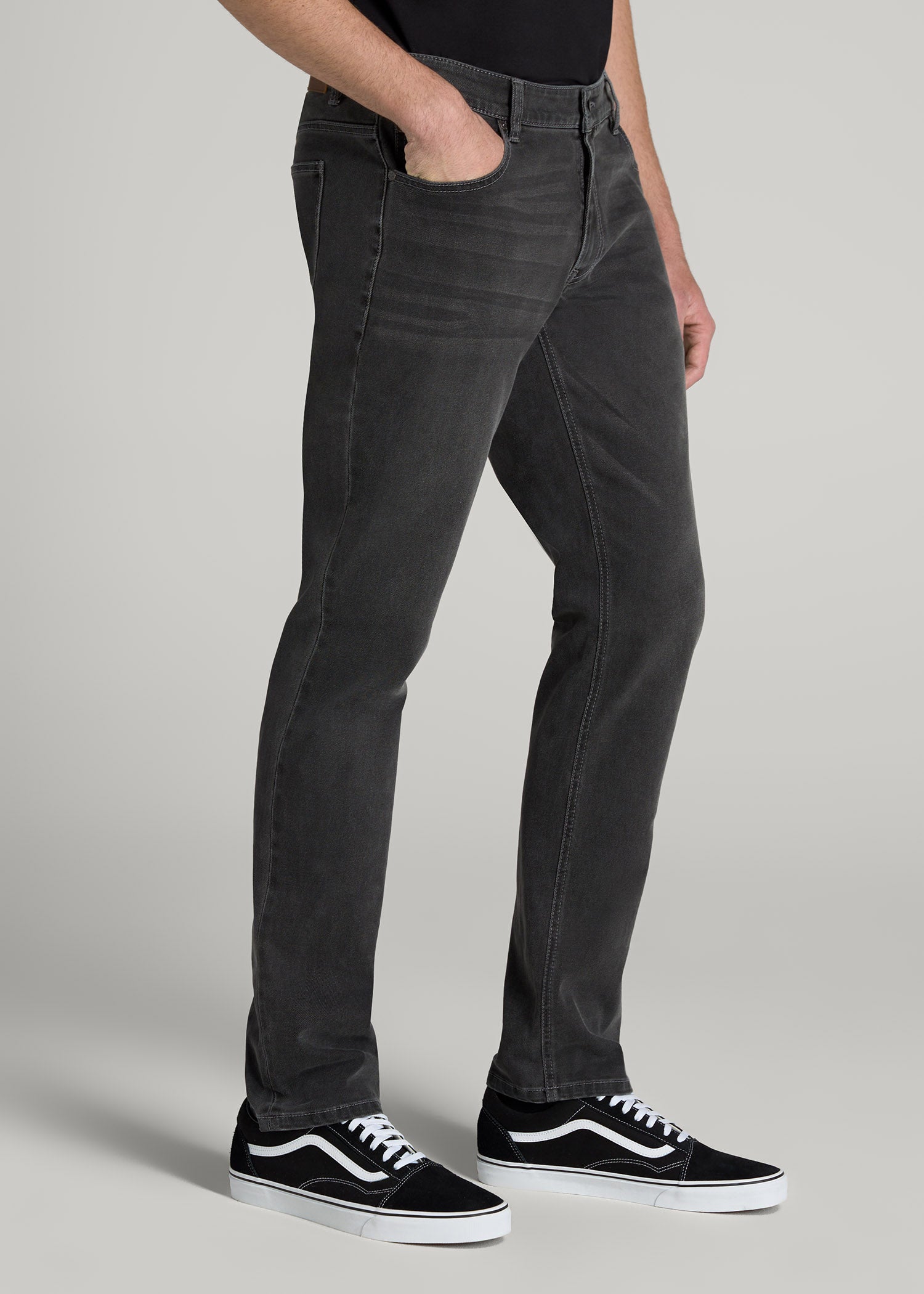 American Tall Men LJ&S TAPERED Jeans for Tall Men in Industrial Grey