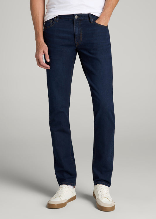 American Tall Men Carman TAPERED Fleeced Jeans for Tall Men in Rockies Blue