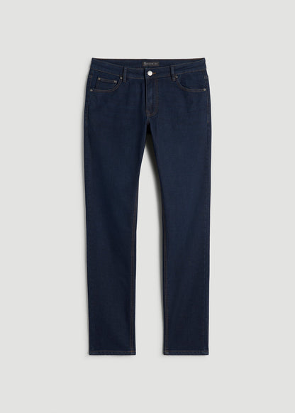 American Tall Men Carman TAPERED Fleeced Jeans for Tall Men in Rockies Blue
