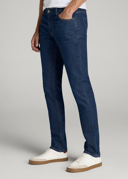 American Tall Men Carman TAPERED Fleeced Jeans for Tall Men in Colorado Blue Wash