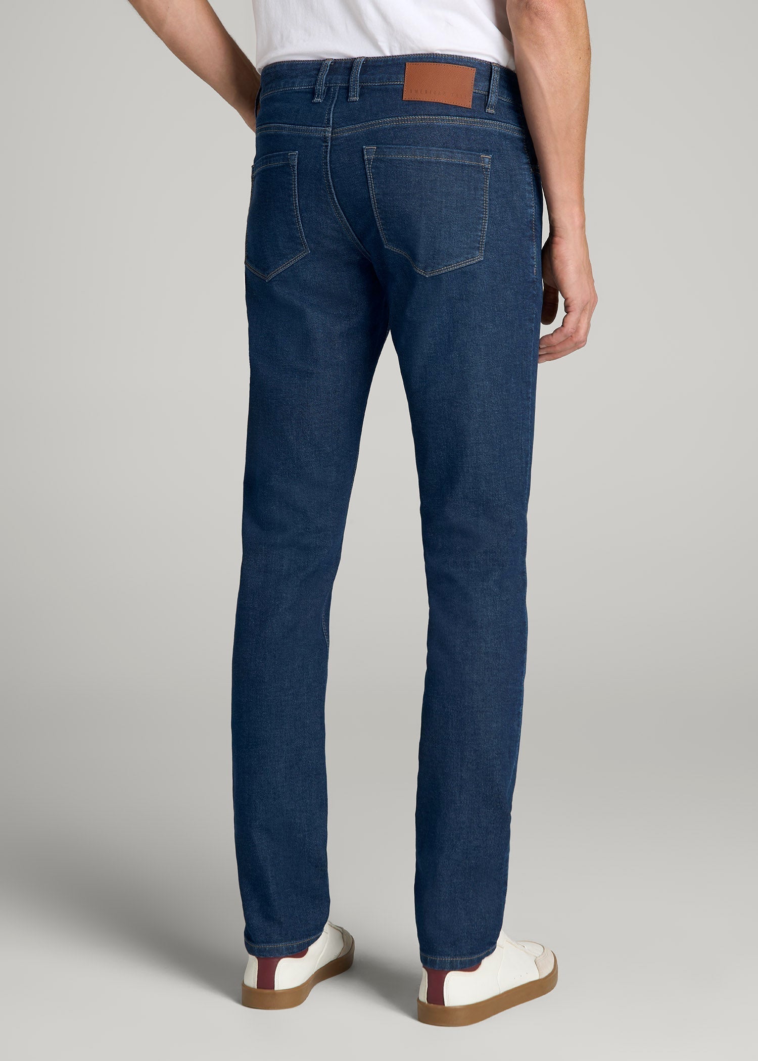 American Tall Men Carman TAPERED Fleeced Jeans for Tall Men in Colorado Blue Wash