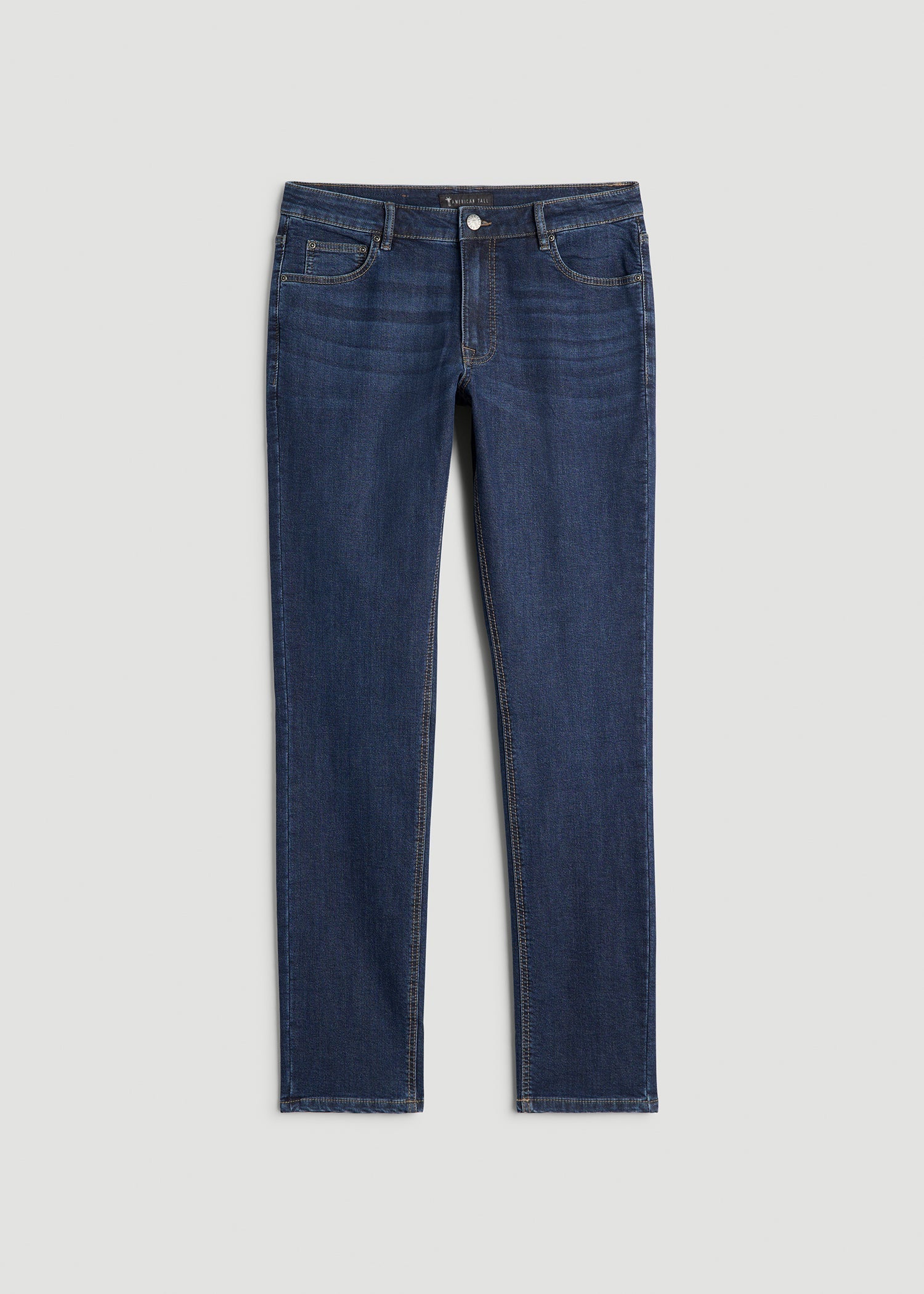 American Tall Men Carman TAPERED Fleeced Jeans for Tall Men in Colorado Blue Wash