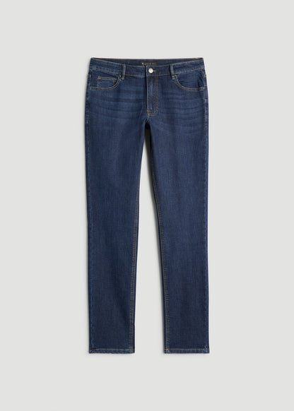 American Tall Men Carman TAPERED Fleeced Jeans for Tall Men in Colorado Blue Wash
