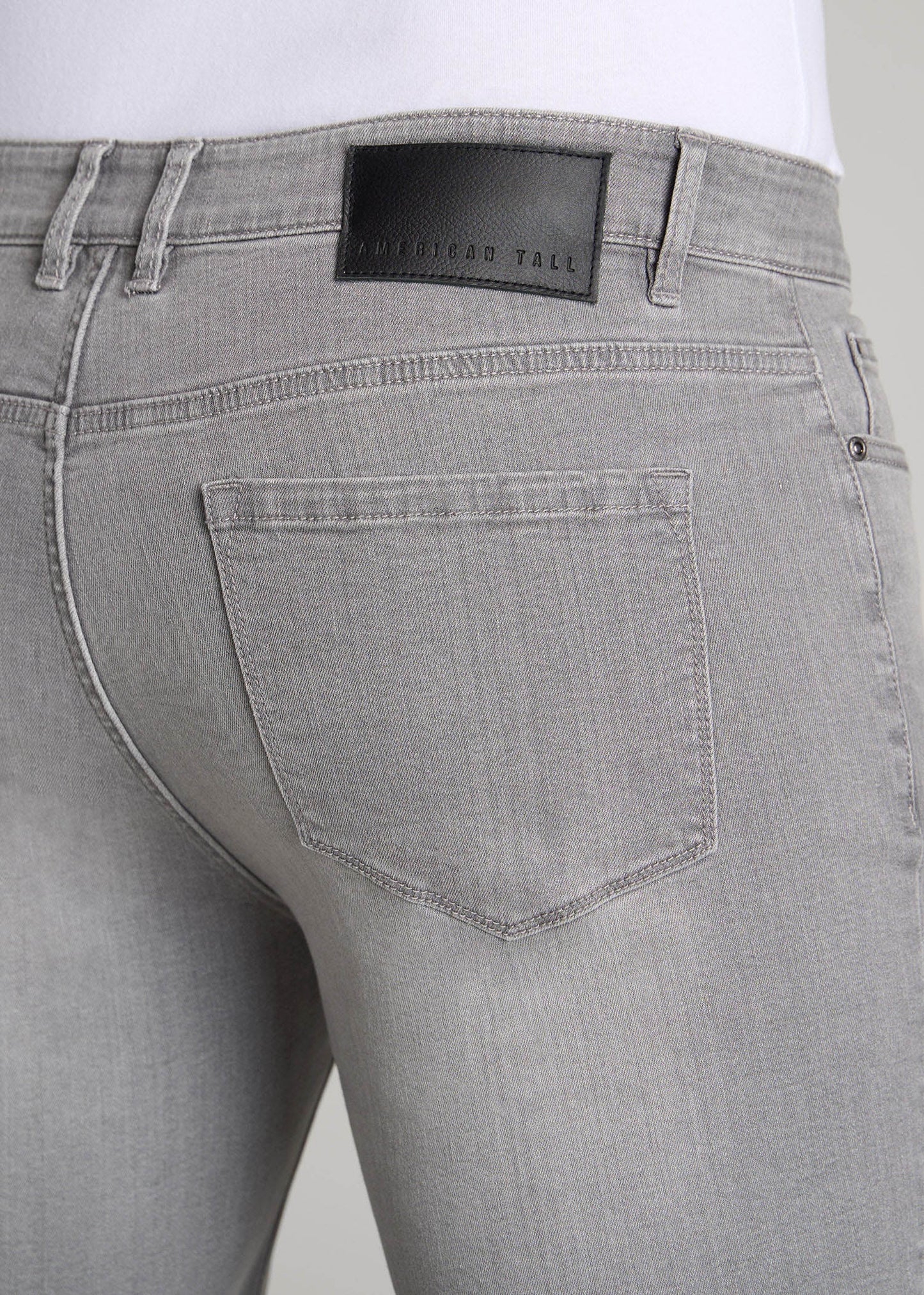 American Tall Men Dylan Slim Fit Jeans for Tall Men in Concrete Grey