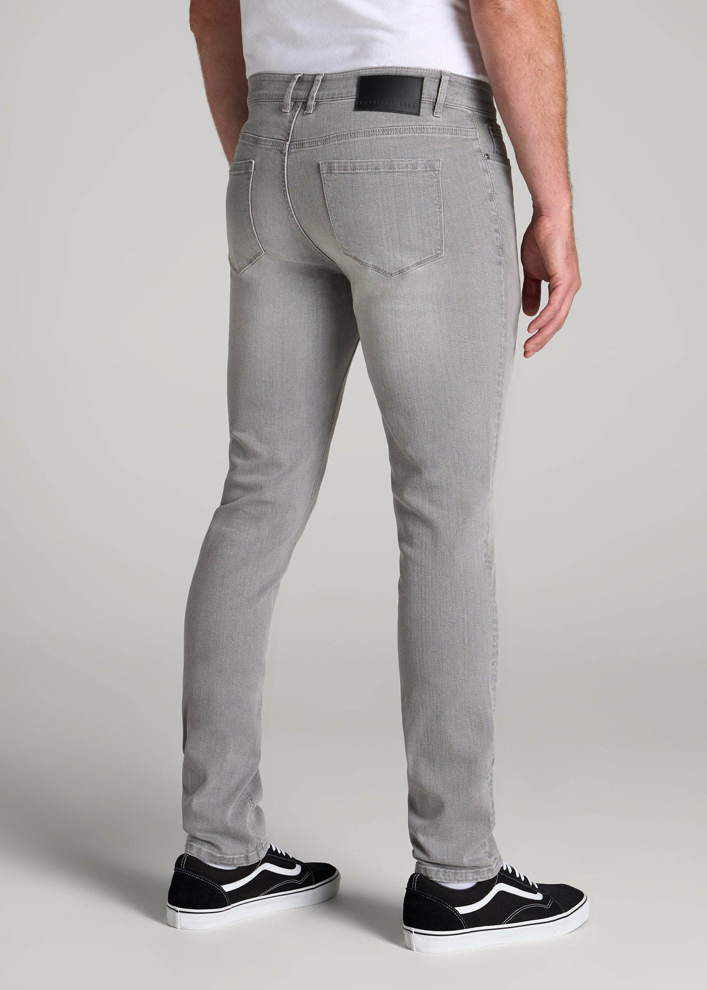 American Tall Men Dylan Slim Fit Jeans for Tall Men in Concrete Grey