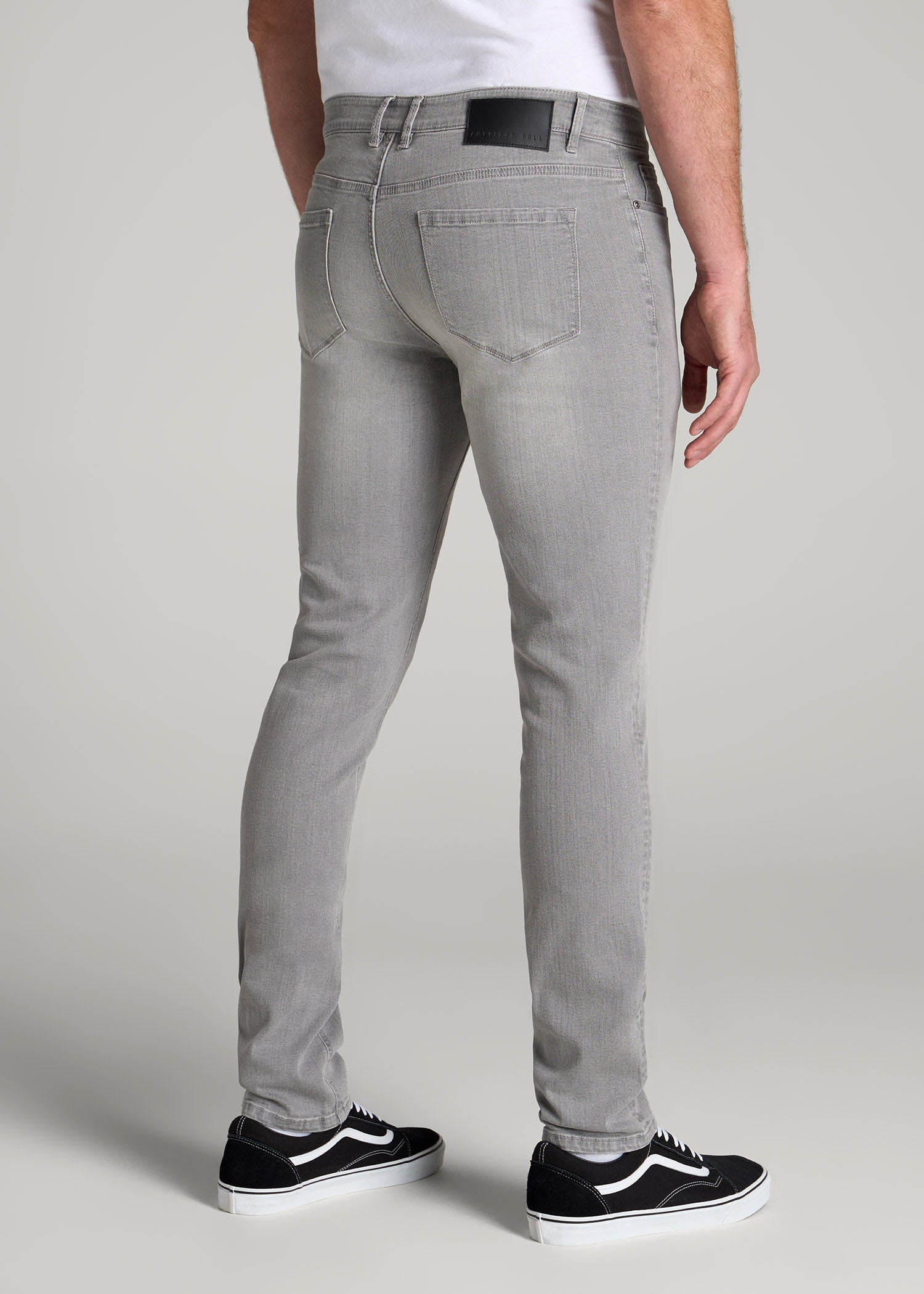 American Tall Men Dylan Slim Fit Jeans for Tall Men in Concrete Grey