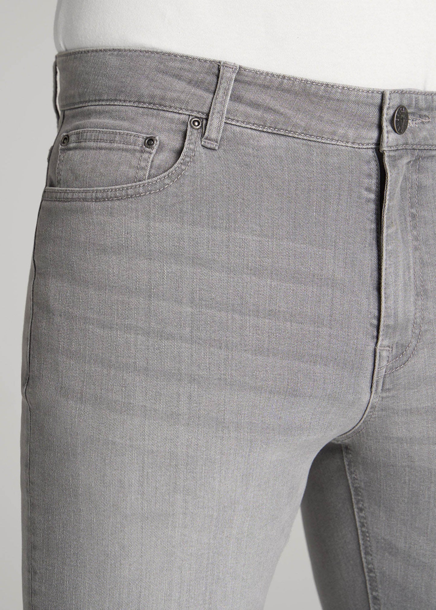 American Tall Men Dylan Slim Fit Jeans for Tall Men in Concrete Grey