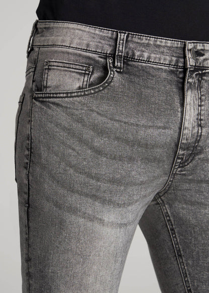 American Tall Men Travis SKINNY Jeans for Tall Men in Washed Faded Black