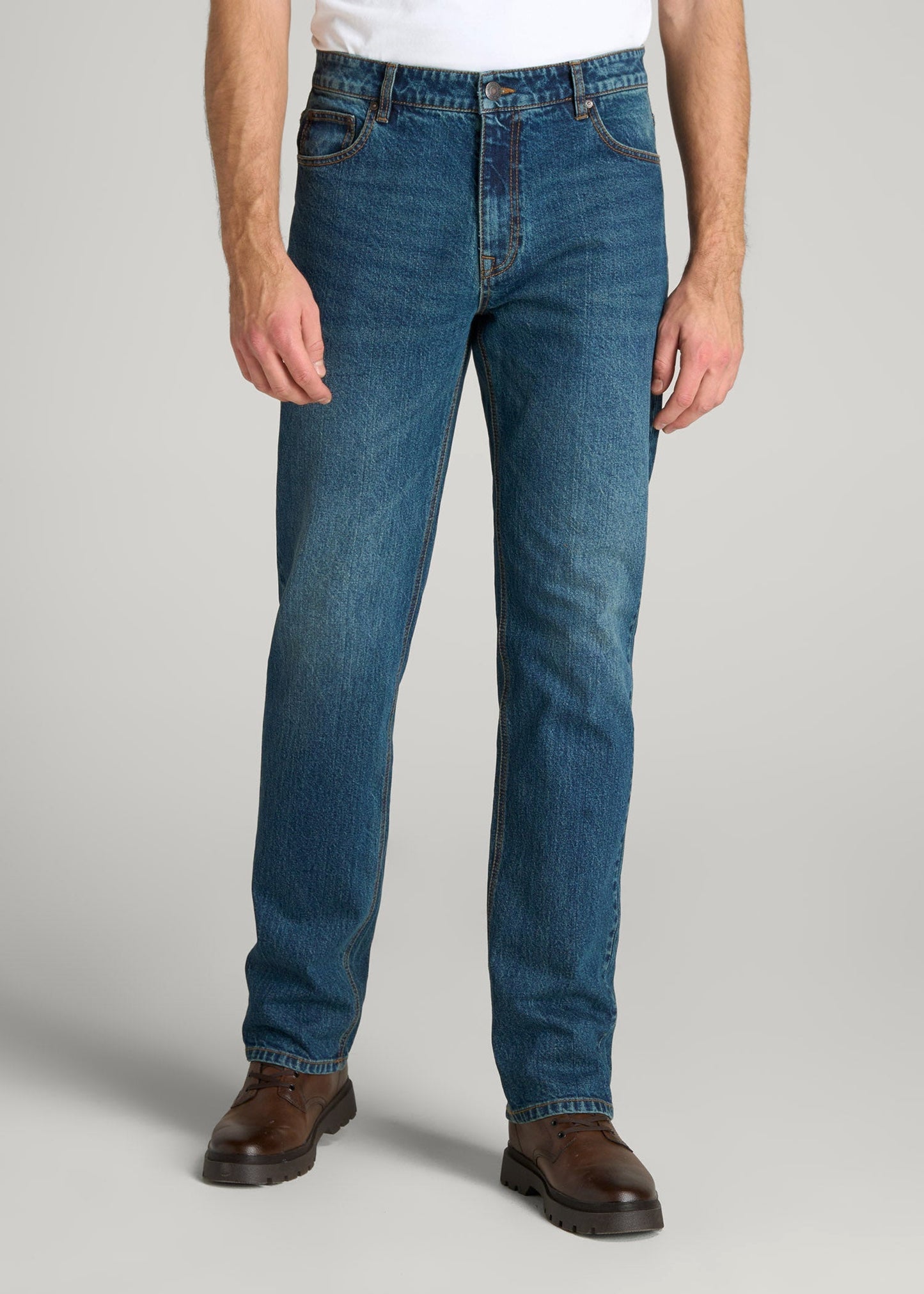 American Tall Men LJ&S STRAIGHT LEG Jeans for Tall Men in Machine Blue
