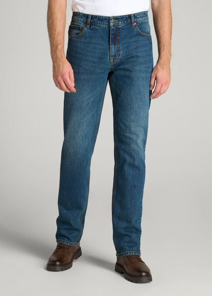 American Tall Men LJ&S STRAIGHT LEG Jeans for Tall Men in Machine Blue