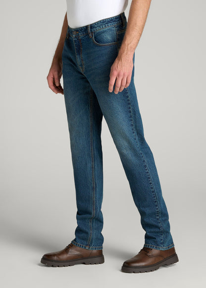 American Tall Men LJ&S STRAIGHT LEG Jeans for Tall Men in Machine Blue