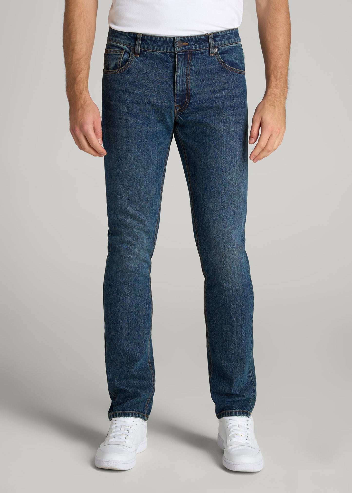 American Tall Men LJ&S TAPERED Jeans for Tall Men in Machine Blue
