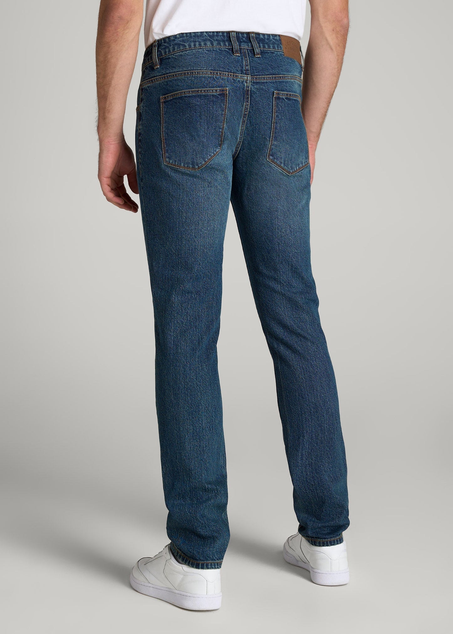American Tall Men LJ&S TAPERED Jeans for Tall Men in Machine Blue