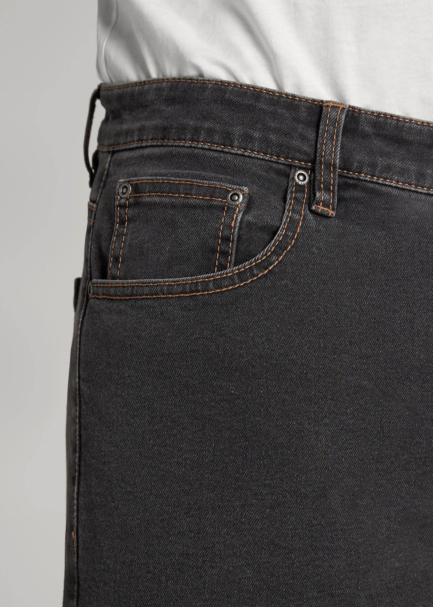 American Tall Men J1 STRAIGHT LEG Jeans for Tall Men in Dark Grey Denim