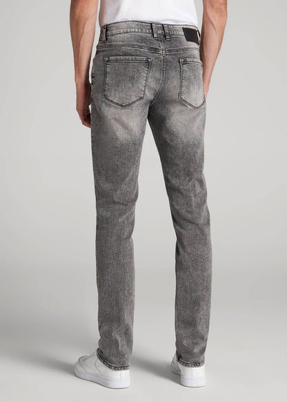 American Tall Men Dylan Slim Fit Jeans for Tall Men in Washed Faded Black