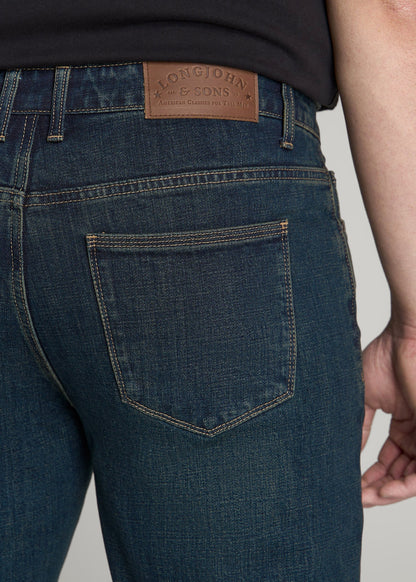 American Tall Men LJ&S STRAIGHT LEG Jeans for Tall Men in Mechanic Blue