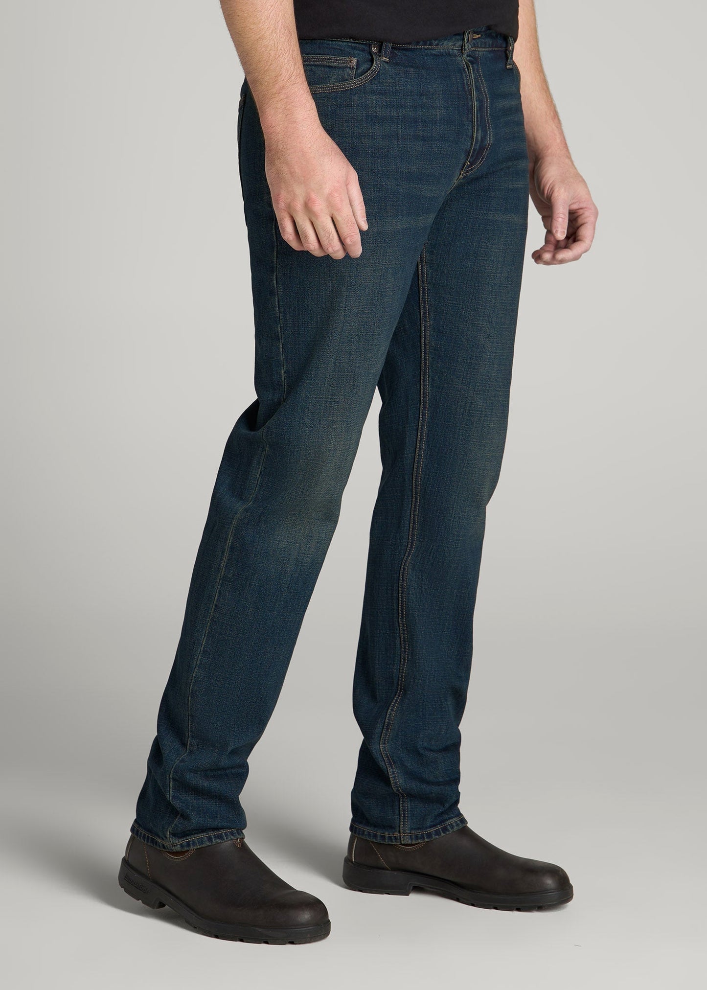 American Tall Men LJ&S STRAIGHT LEG Jeans for Tall Men in Mechanic Blue