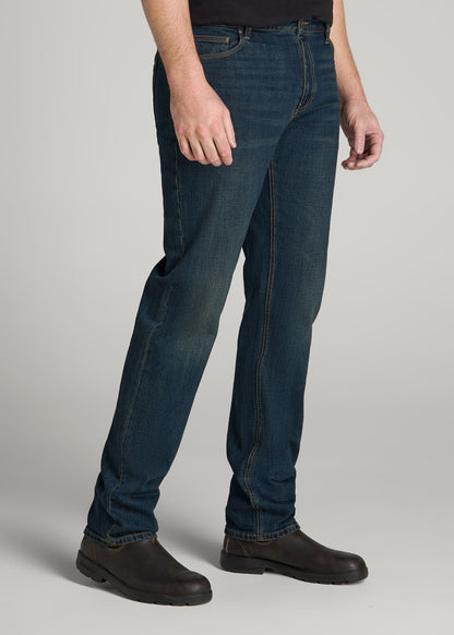 American Tall Men LJ&S STRAIGHT LEG Jeans for Tall Men in Mechanic Blue