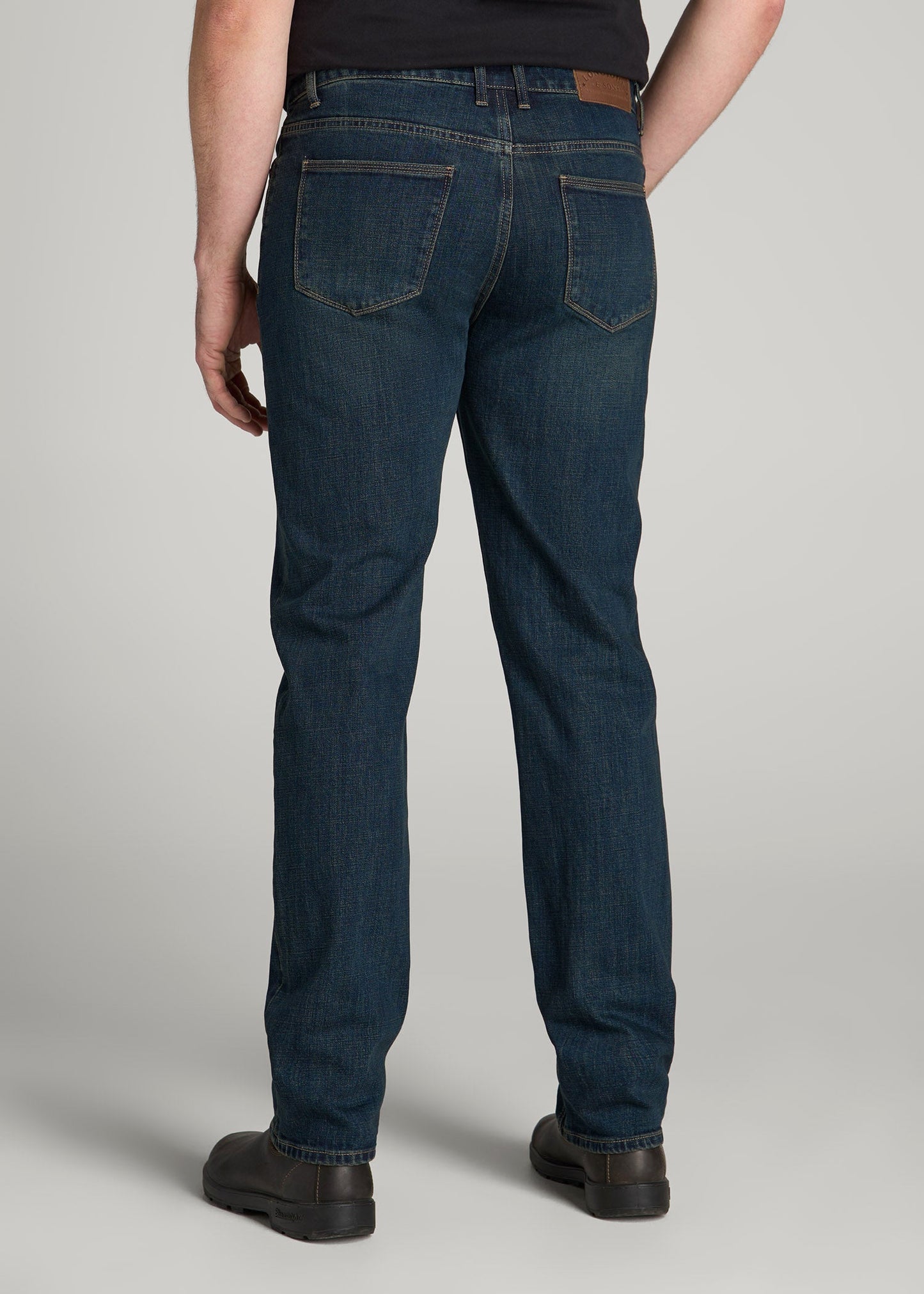 American Tall Men LJ&S STRAIGHT LEG Jeans for Tall Men in Mechanic Blue