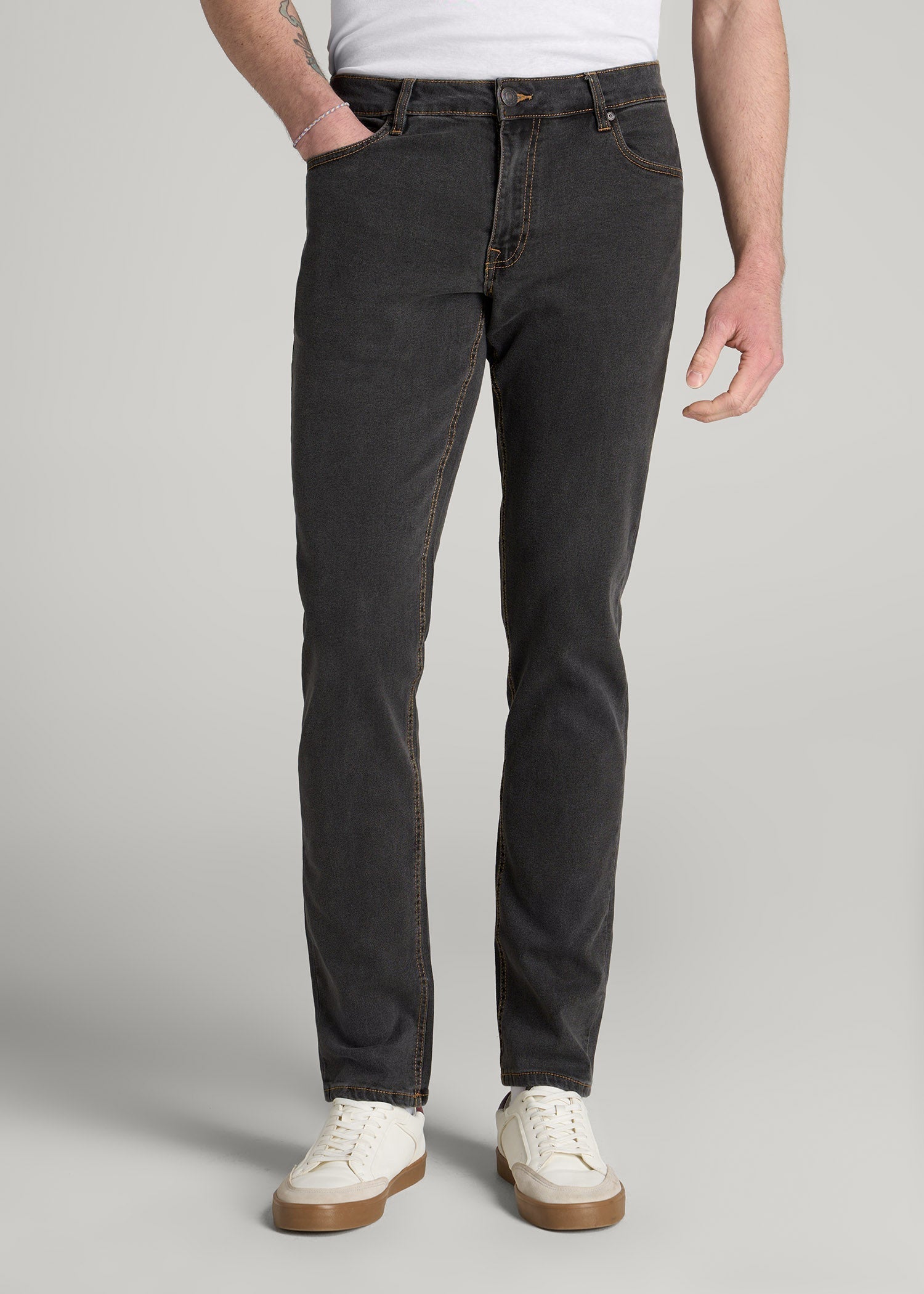 American Tall Men LJ&S TAPERED Jeans for Tall Men in Vintage Black
