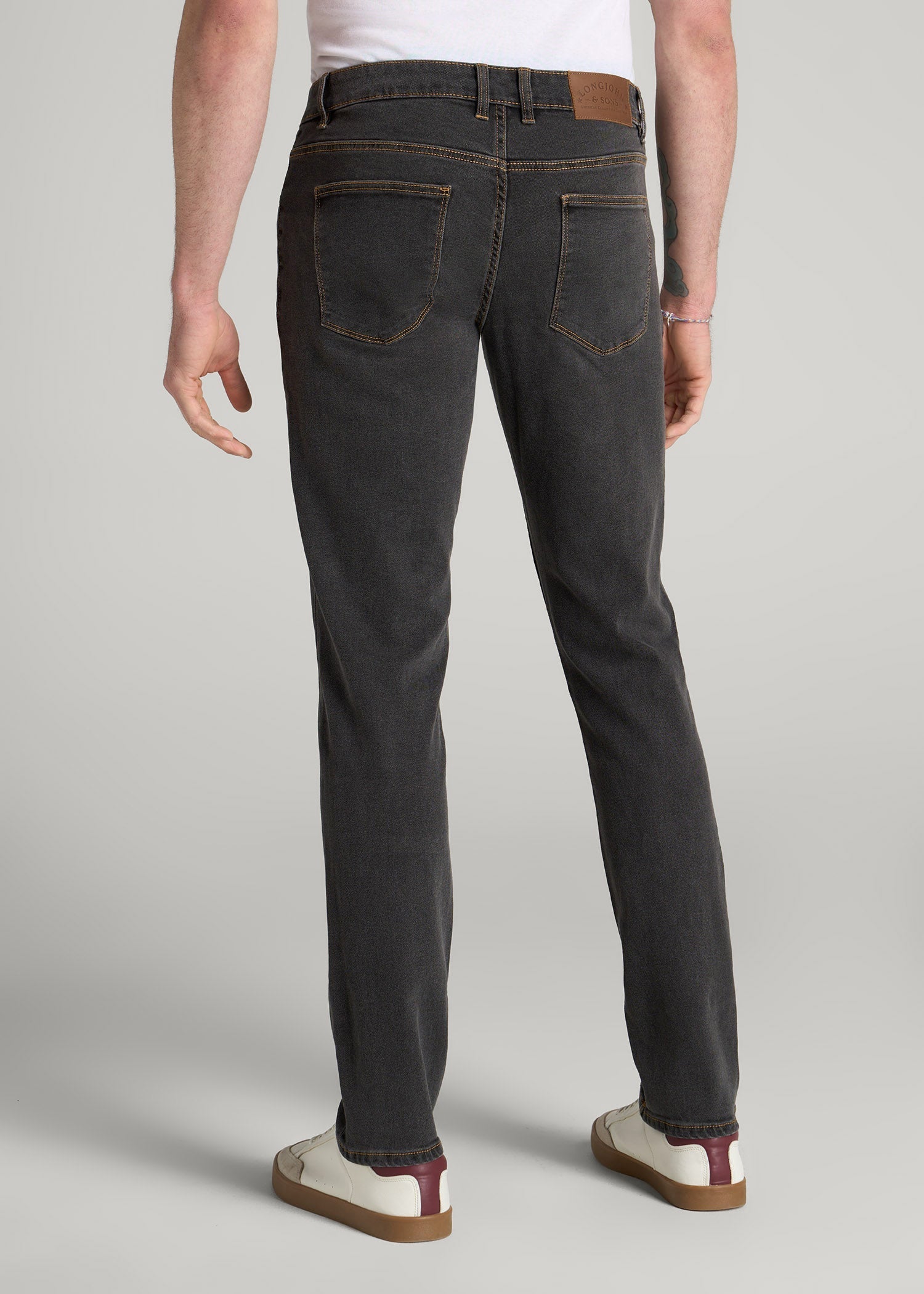 American Tall Men LJ&S TAPERED Jeans for Tall Men in Vintage Black