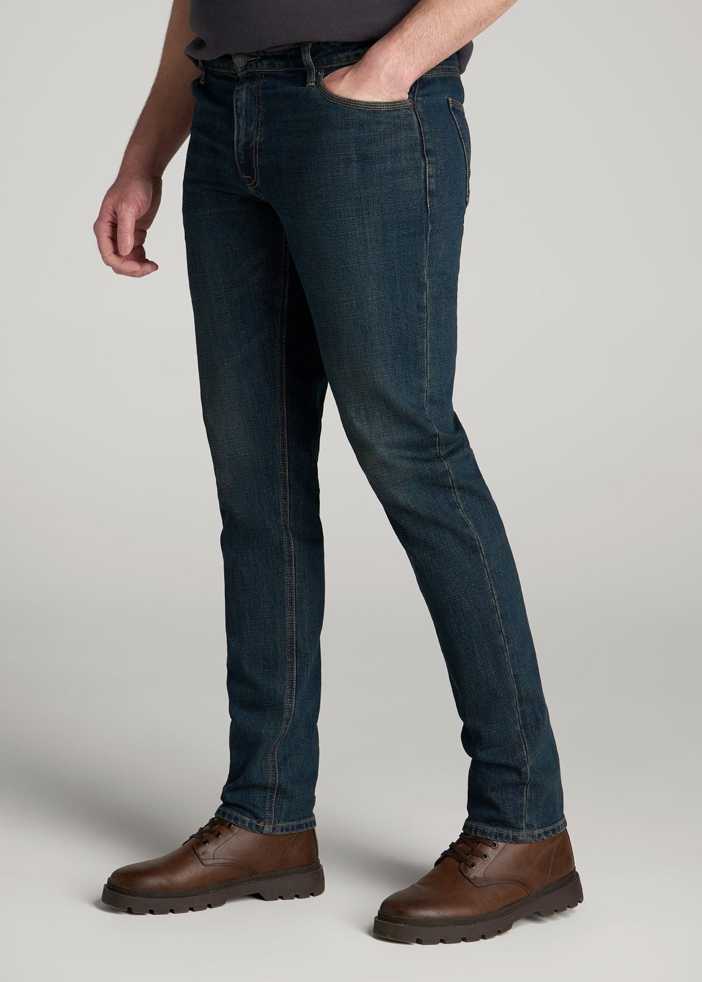 American Tall Men LJ&S TAPERED Jeans for Tall Men in Mechanic Blue