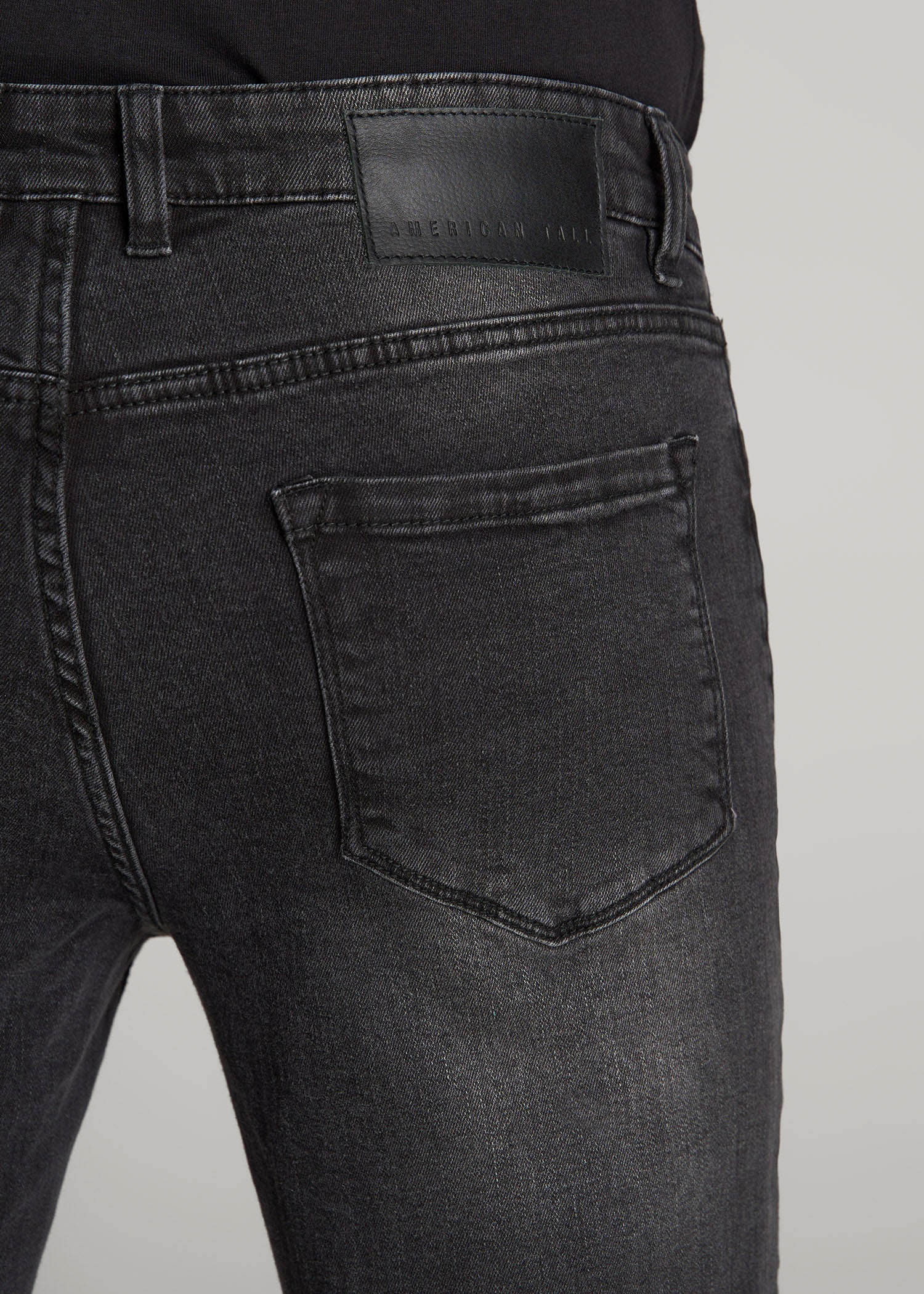 American Tall Men Dylan Slim Fit Jeans for Tall Men in Dark Smoke
