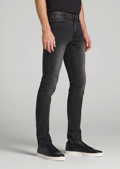 American Tall Men Dylan Slim Fit Jeans for Tall Men in Dark Smoke