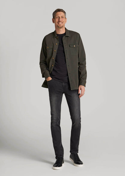 American Tall Men Dylan Slim Fit Jeans for Tall Men in Dark Smoke