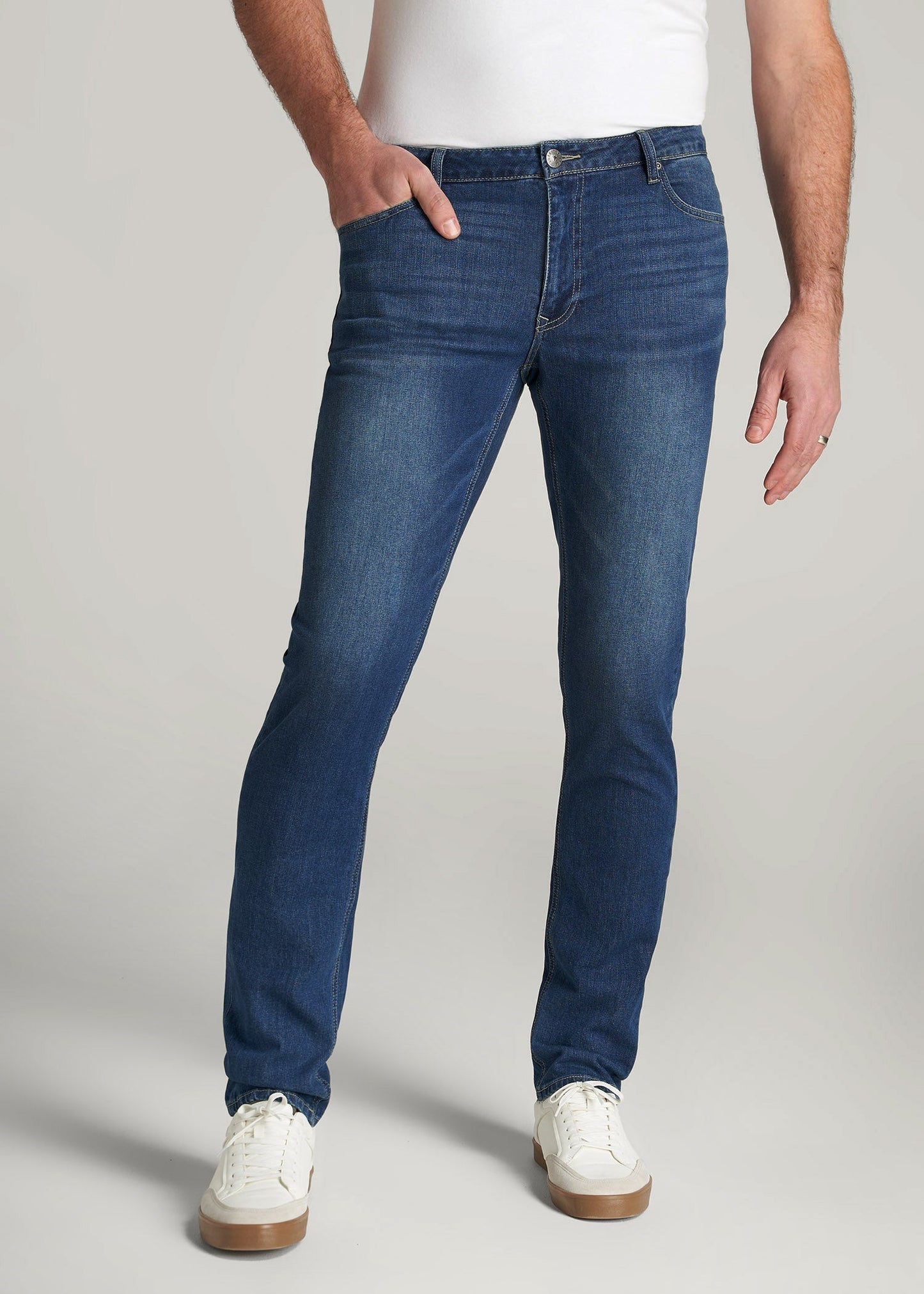 American Tall Men Carman TAPERED Jeans for Tall Men in Classic Blue