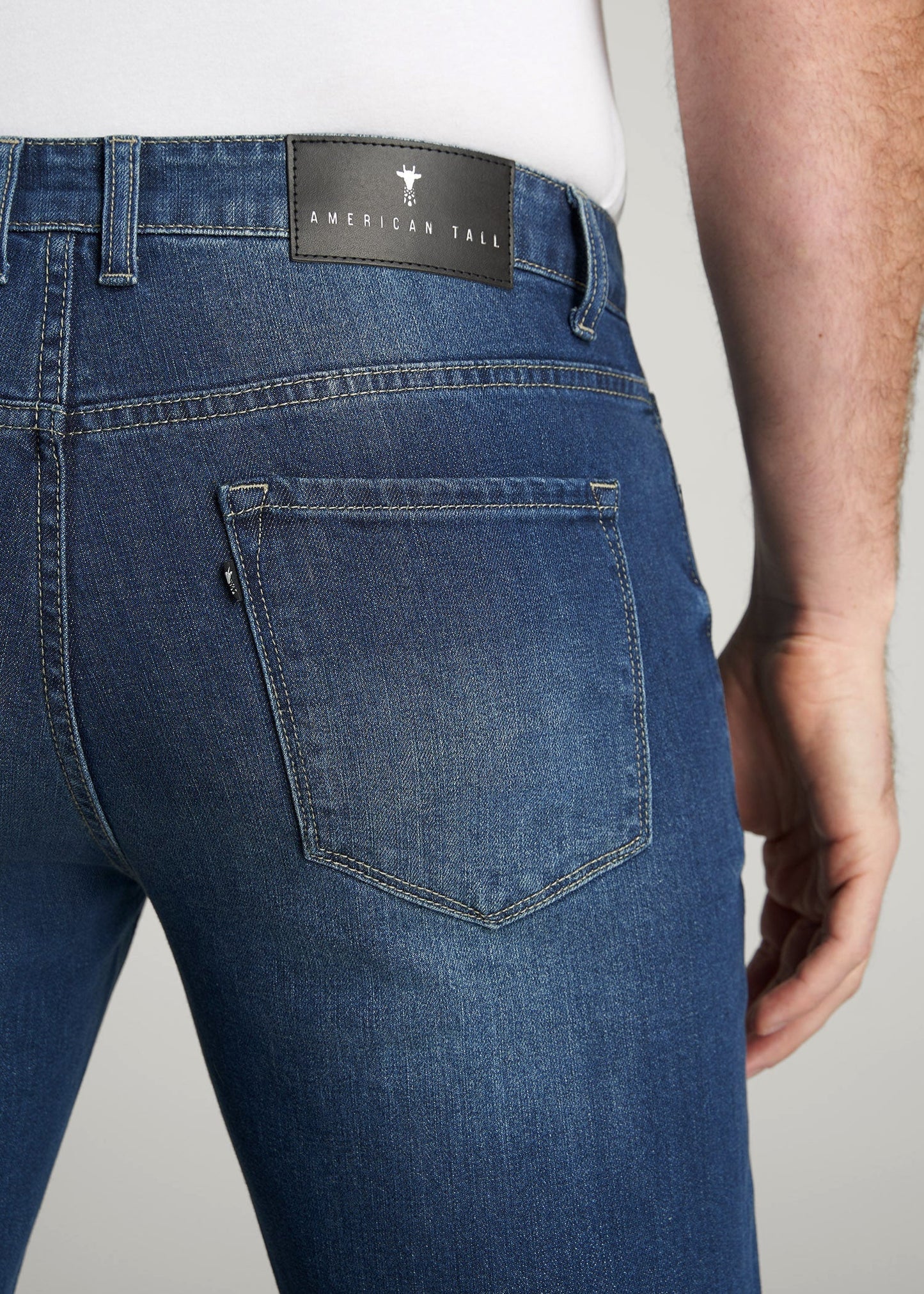 American Tall Men Carman TAPERED Jeans for Tall Men in Classic Blue