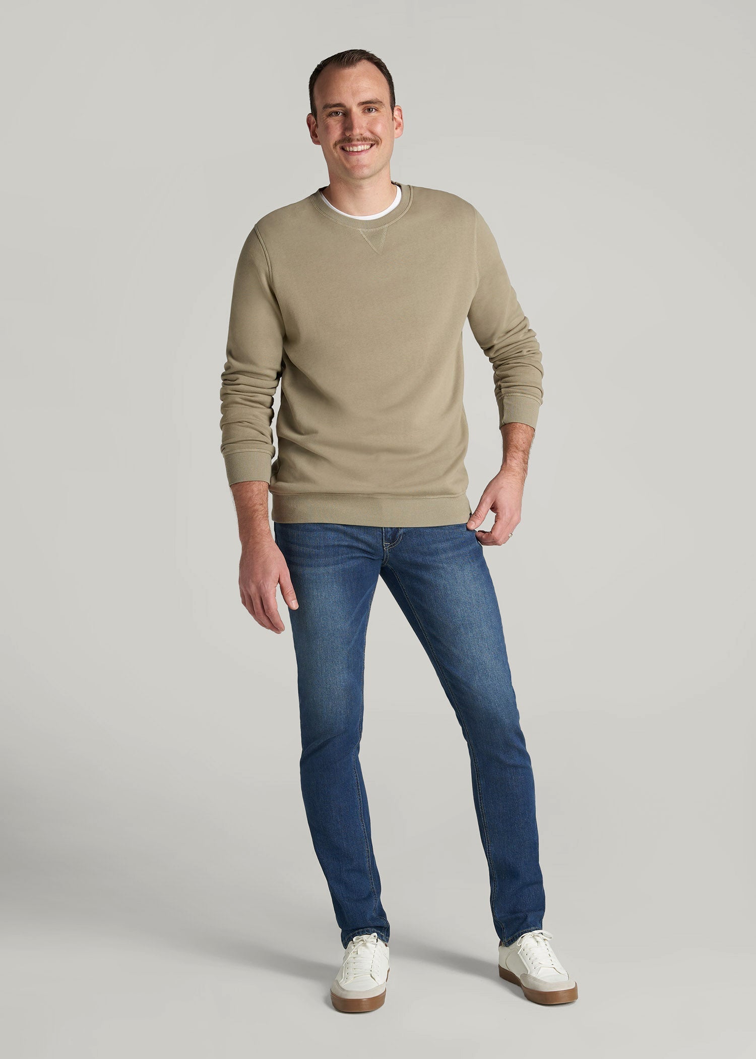 American Tall Men Carman TAPERED Jeans for Tall Men in Classic Blue