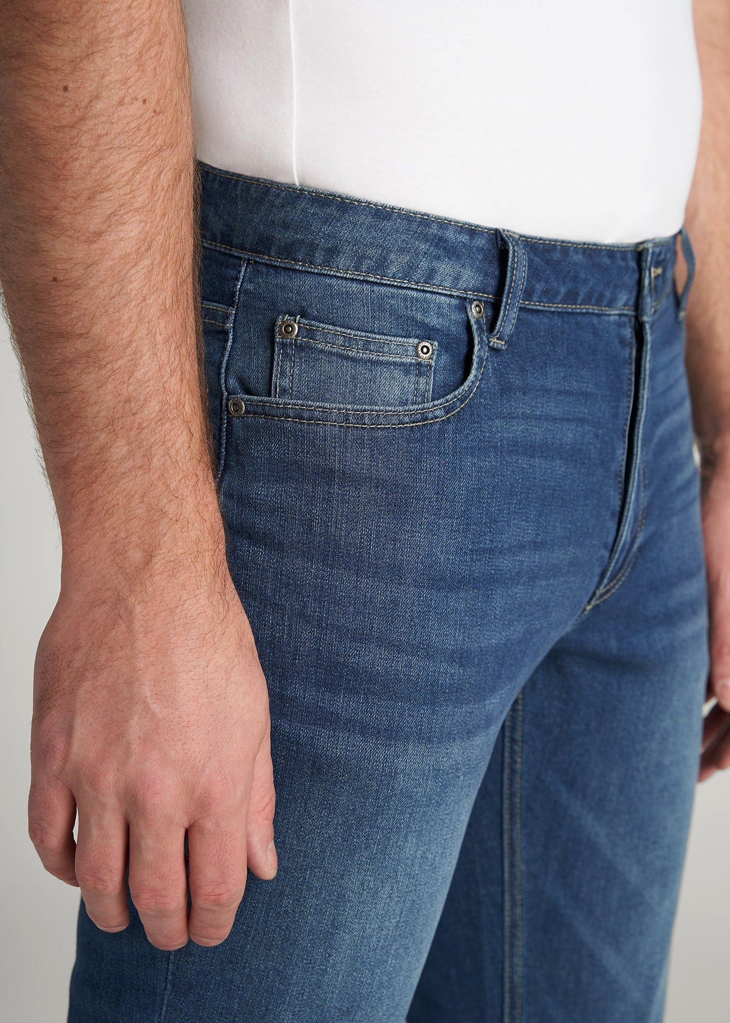 American Tall Men Carman TAPERED Jeans for Tall Men in Classic Blue