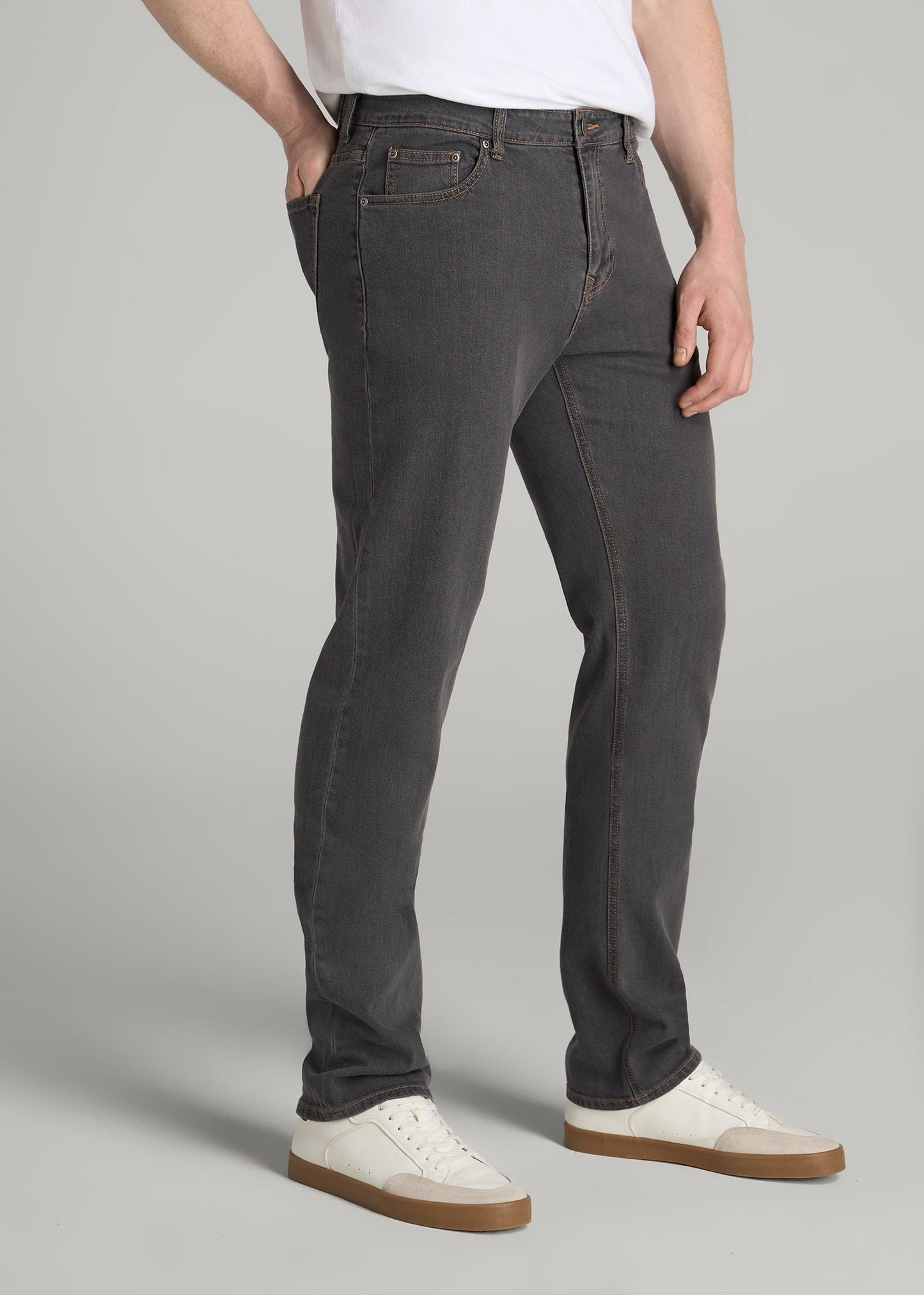 American Tall Men J1 STRAIGHT LEG Jeans for Tall Men in Grey