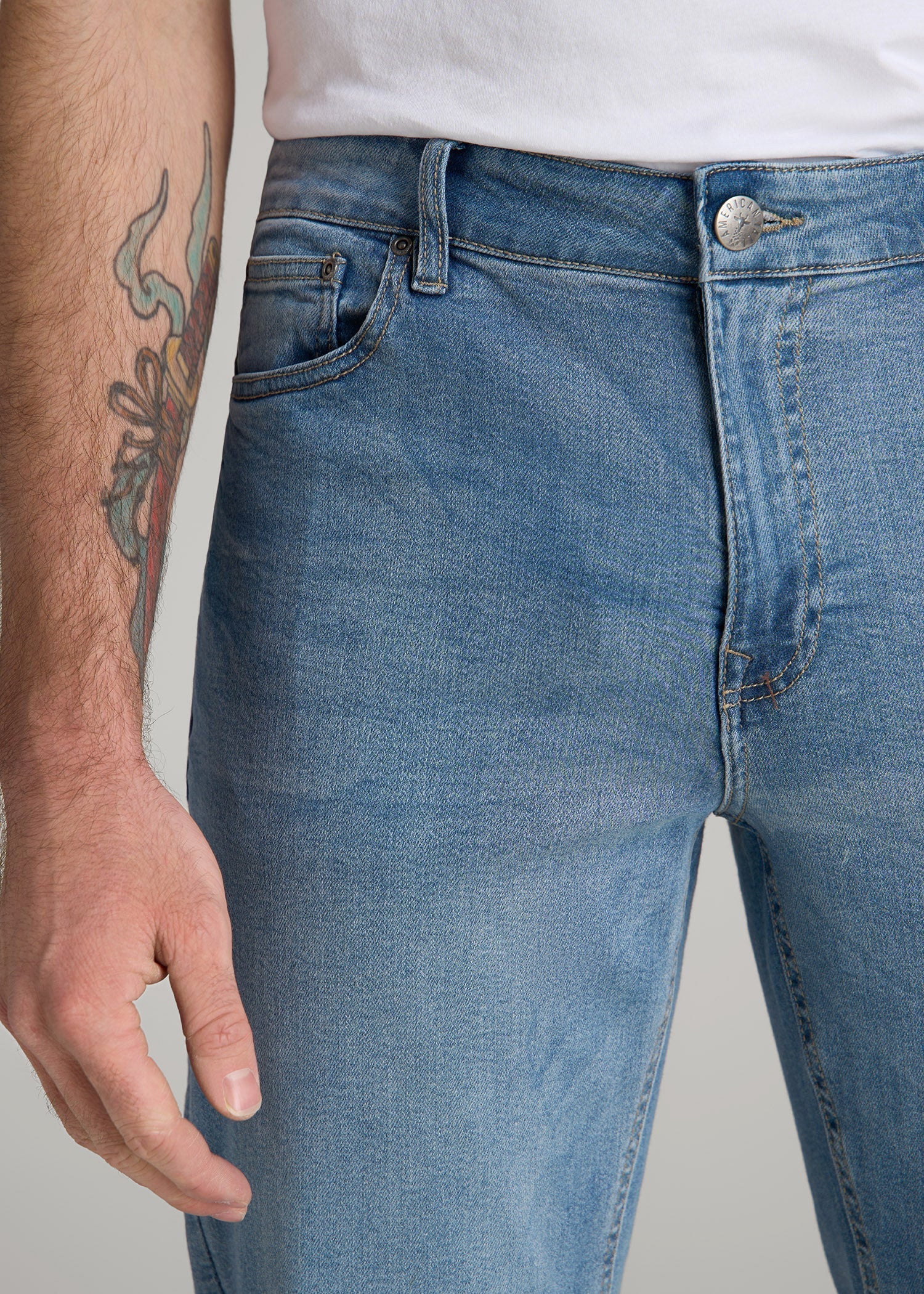 American Tall Men J1 STRAIGHT LEG Jeans for Tall Men in New Fade