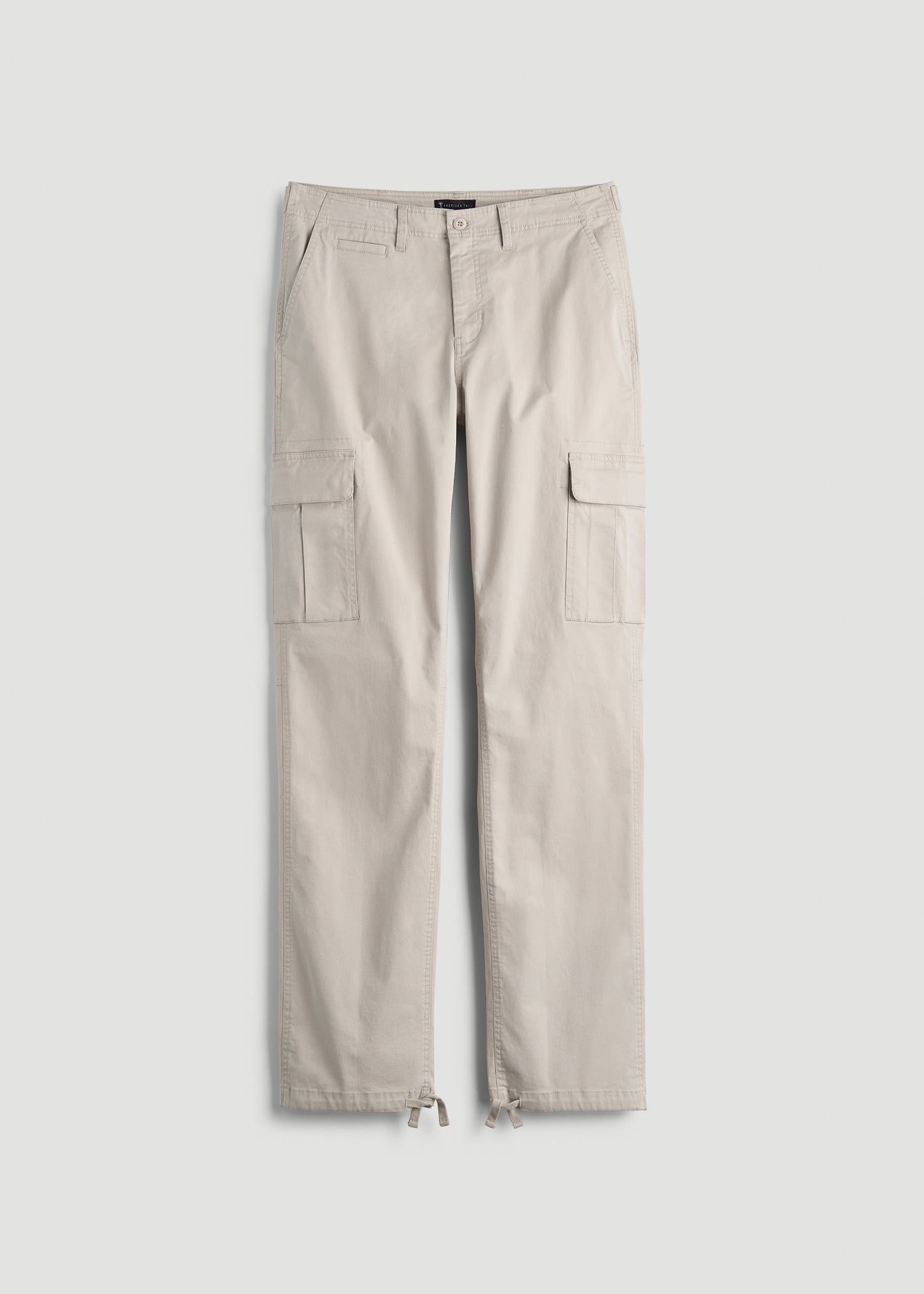 American Tall Men Straight Fit Vintage Washed Cargo Pants for Tall Men in Drywall Tan